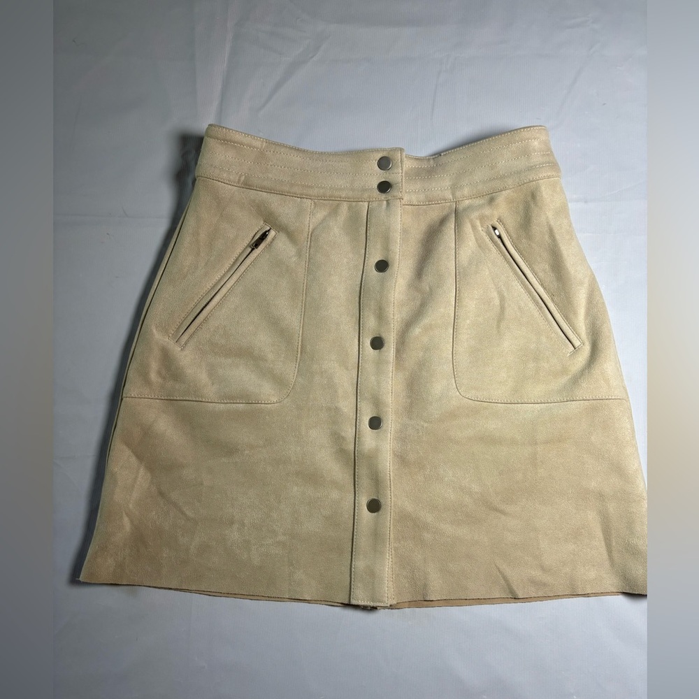 HYFVE Cream Tan A-Line Knee-Length Skirt
